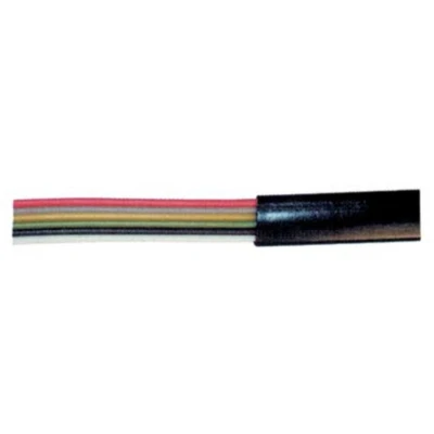 Afbeelding van 6 aderige Telefoonkabel Plat CCA 100 meter Zwart