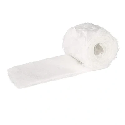 Afbeelding van Ideen mit Herz Kunstbontband, bontstof, 9 cm breed, 2 m lang, ideaal voor knutselen, naaien, decoreren, tafelloper, wit