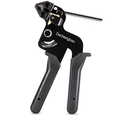 Afbeelding van metalen stropdas wrap pistool, Dechengbao roestvrij staal kabelbinder pistool en rits tie tool, tool voor stalen kabelbinders,