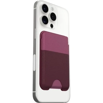Afbeelding van OtterBox portemonnee Symmetry Cactus Leather MagSafe Wallet, Soft Touch met 2 3 kaartsleuven voor kaarten, sterke magnetische uitlijning en bevestiging MagSafe, Roze