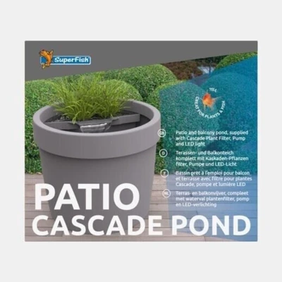 Afbeelding van SuperFish patio cascade pond Terrasvijver incl. pomp met filter en verlichting geschikt voor siervissen &amp; waterplanten