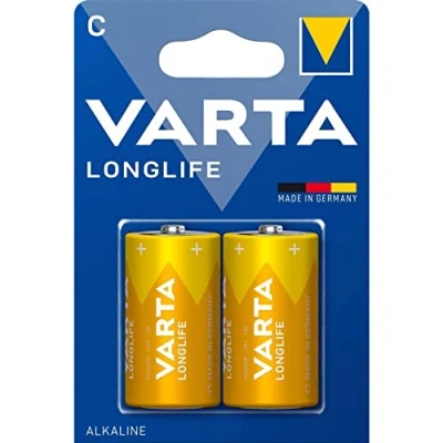 Afbeelding van VARTA Longlife C Baby LR14 Batterij (verpakking met 2 stuks) Alkaline Batterijen Made in Germany ideaal voor afstandsbediening radio wekker en klok