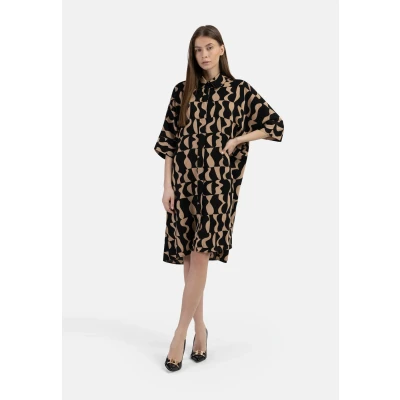 Afbeelding van Shirtjurk DREIMASTER XL / Zwart Lichtbruin 100% Polyester
