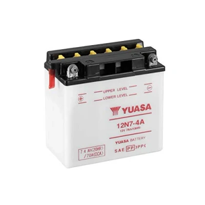 Afbeelding van YUASA conventionele Batterij zonder zuur pack 12N7 4A acid pack, afmeting 135 mm