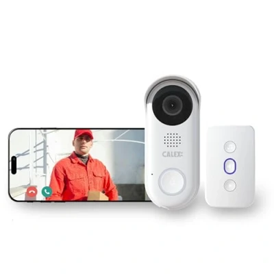 Afbeelding van Calex Slimme Video Deurbel Met Camera 2K Bedraad Wifi Chime Wit
