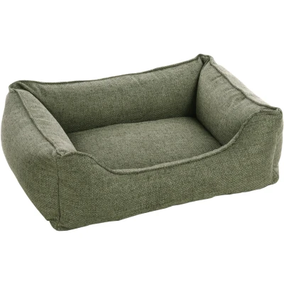 Afbeelding van &quot;Stijlvolle groene rechthoekige hondenmand: Gini&quot; Groen / 65cm x 50cm 20cm I Ligvlak 38 29,5cm