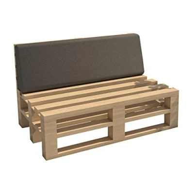 Afbeelding van Chilly Pilley Pallet Kussen Tuin Waterdicht Pad Binnen Buiten Wasbaar Afneembaar Zitkussen Rugkussen (Rugkussen 120x40x10/20, Grijs)
