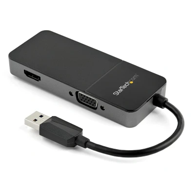 Afbeelding van StarTech.com USB32HDVGA USB grafische adapter Pixels Zwart, Zilver