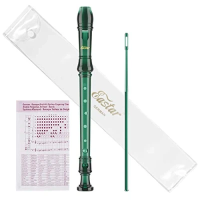 Afbeelding van Eastar ERS 1GG GPPS 3 delige C Duitse stijl sopraan recorder, donkergroen