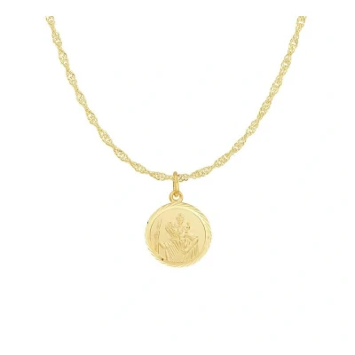 Afbeelding van YO&amp;NO Ketting Zilver verguld Scapulier Gediamanteerd 1,7 mm 41 + 4 cm 925