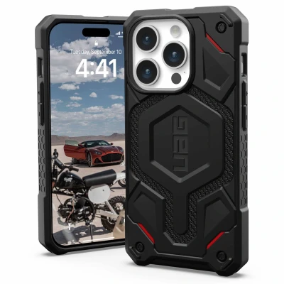 Afbeelding van Apple iPhone 15 Pro MagSafe Hoesje Kunststof UAG Hardcase/Backcover Zwart Telefoonhoesje Shockproof/Valbescherming
