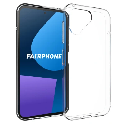 Afbeelding van Fairphone 5 Hoesje Siliconen en TPU (zacht) Accezz Softcase/Backcover Transparant Telefoonhoesje