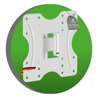 Afbeelding van conecto TV muurbeugel, kantelbare en draaibare universele beugel, max. VESA 200x200 mm, voor 23 42 inch platte &amp; gebogen hielmonitor tot 30kg, wit