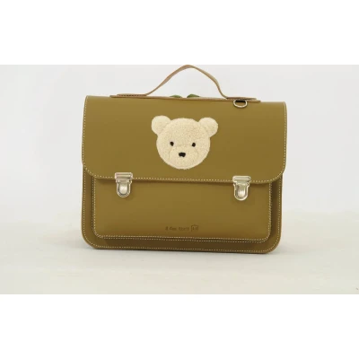 Afbeelding van Own Stuff Lederen Boekentas Kleuterschool 32x23x13cm Teddy Moss