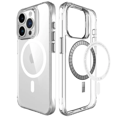 Afbeelding van Apple iPhone 15 Pro Max MagSafe Hoesje Kunststof iMoshion Hardcase/Backcover Transparant Telefoonhoesje Shockproof/Valbescherming