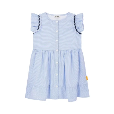 Afbeelding van Steiff Blousejurk voor kinderen, Maat: 110, Chambray blue