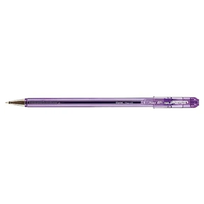 Afbeelding van Pentel Superb Ball Pen Medium 1.0mm Tip 0.5mm Lijn Zwart Pack of 12 Violet
