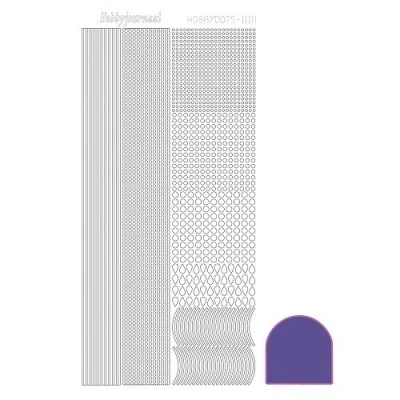 Afbeelding van Hobbydots sticker Mirror Purple 10 stuks