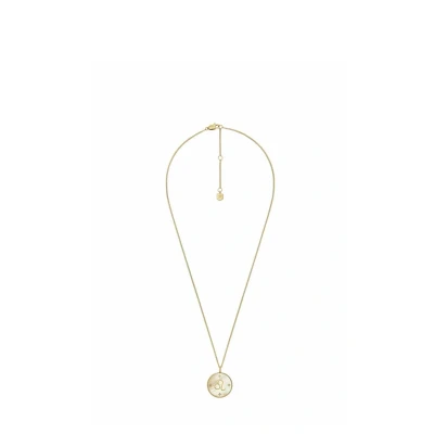 Afbeelding van Fossil ketting JF04842710 Leeuw sterrenbeeld goudkleurig