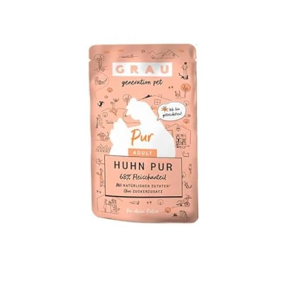Afbeelding van GRAU Adult Graanvrij 16 x 125 g Kattenvoer Kip Puur