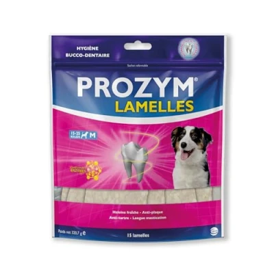 Afbeelding van 2x Prozym Canin Lamellen voor middelgrote honden (15 25 kg), 2 x 15 stuks hondensnacks