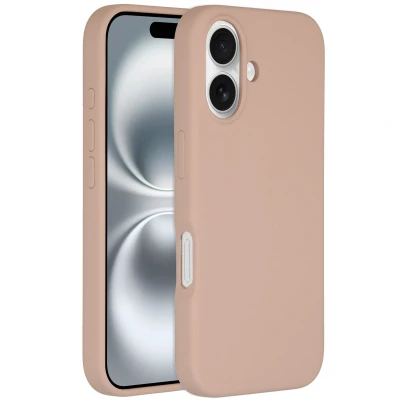 Afbeelding van Apple iPhone 16 MagSafe Hoesje Siliconen en TPU (zacht) Accezz Backcover/Softcase Roze Telefoonhoesje
