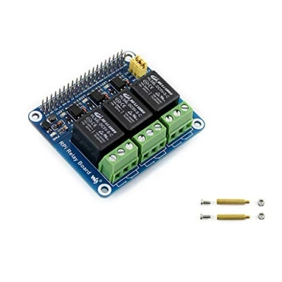 Afbeelding van Waveshare Raspberry Pi Power Relay Board Expansion Module Three Channel (3 pk) voor A+/B+/2B/3B/3B+/4B