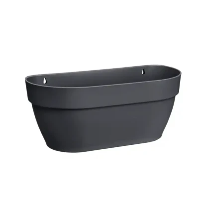 Afbeelding van Elho Vibia Campana Wall Basket 35 Plantenbak voor Balkonbuiten Ø 35.0 x H 14.8 cm Antraciet