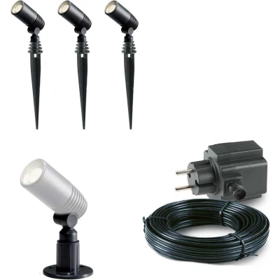 Afbeelding van 3x LED grond spot 12V 2 watt complete set