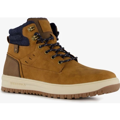 Afbeelding van Blue Box heren veterboots cognac bruin Maat 41 Uitneembare zool