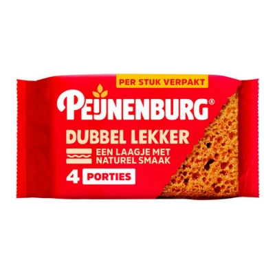 Afbeelding van Peijnenburg Dubbel Lekker Naturel 4 Pack 8 stuks