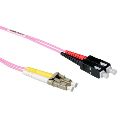 Afbeelding van Glasvezelkabel OM4 LC/SC 1 meter (Duplex, 50/125μm, UPC)