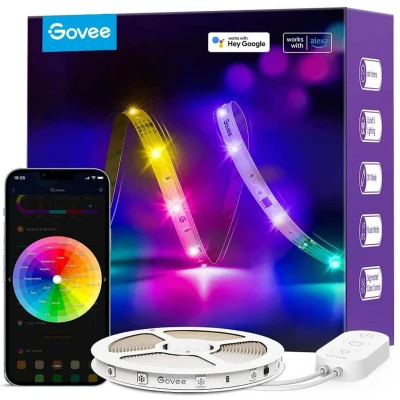 Afbeelding van Govee H618C RGBIC Basic Wi Fi + Bluetooth ledstrip 10 meter, RGBIC, Wifi,