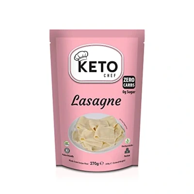 Afbeelding van Keto Chef Veganistische lasagne pastabellen Instant Konjac slank pastablael, bevat geen koolhydraten, Shirataki, vet en suiker, gemaakt van meelvrij, paleo vriendelijk caloriearm klaar om te eten