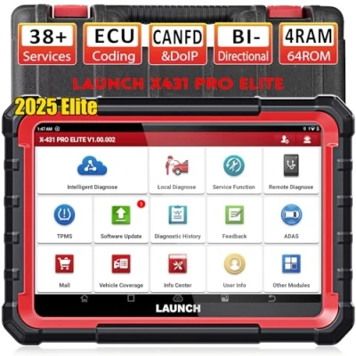Afbeelding van 2024 Launch X431 PRO Elite diagnostisch hulpprogramma, bidirectionele obd2 code lezer, ECU Online codering, volledig systeem diagnostische, 37 + Reset Service,CANFD DOIP,FCA, met 2 jaar Update