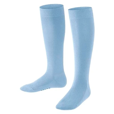 Afbeelding van FALKE Uniseks kind Kniekousen Family K KH Duurzaam Katoen Lang eenkleurig 1 Paar, Blauw (Crystal Blue 6290) nieuw milieuvriendelijk, 23 26