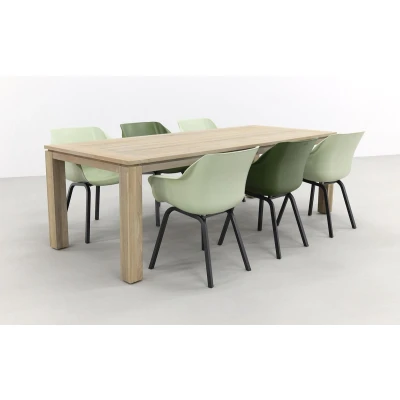 Afbeelding van Hartman Sophie Element mixed green/Rome grey 240 cm. tuinset 7 delig