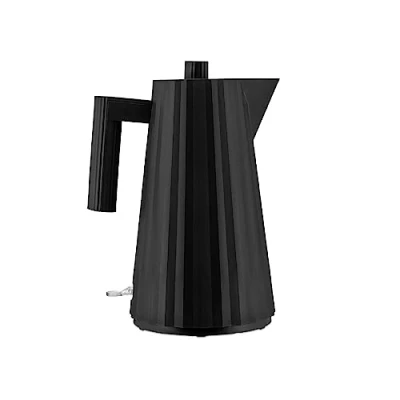 Afbeelding van Alessi Plissè MDL06 B/UK Design elektrische waterkoker van thermoplastische hars, Engelse stekker, 170 cl, zwart