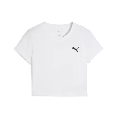 Afbeelding van Puma Wardrobe ESS Kurzes Figurbetontes Tshirt basic, Dames, Maat: Small, White