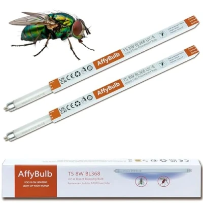 Afbeelding van AffyBulb FSL OEM T5 8W Vlieg Killer Bollen 2 Pakket, 12&quot; UV BL368 Vervangingsbuis voor 16W Insect Killer/Bug Zapper