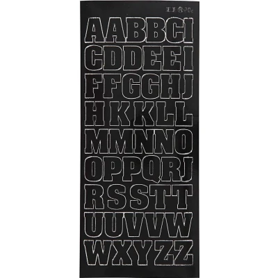 Afbeelding van Creativ Company Stickers Grote Hoofdletters Zwart, 1 Vel