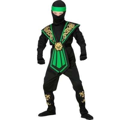 Afbeelding van WIDMANN 38516 kostuum Ninja Verde Combat 5/7 CM128#3851