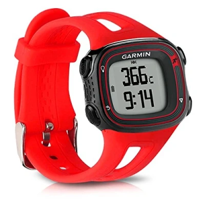 Afbeelding van kwmobile horlogebandje compatibel met Garmin Forerunner 10/15 (L Size model) polsband Bandje voor activity tracker in rood