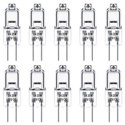 Afbeelding van EvaStary G4 halogeenlampen, capsulelamp 35 W 12 V, dimbaar, 530 lm, warm wit 2800 K, stralingshoek 360 graden, voor vervanging van lampen (10 stuks)