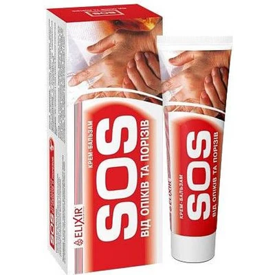 Afbeelding van Natuurlijke Crème balsem SOS voor zon brandwonden en wonden operatie littekens 75ml