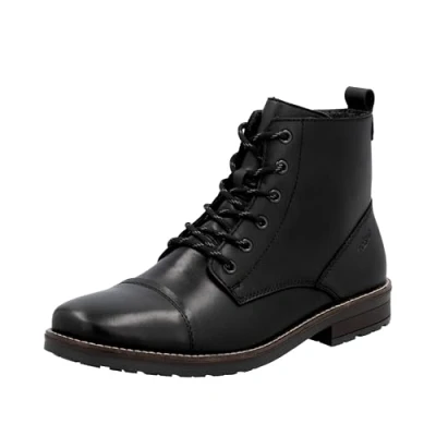 Afbeelding van Rieker Veterboots, Heren, Maat: 40, Nero/schwarz Leer