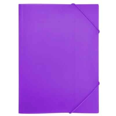 Afbeelding van RAYLU PAPER Map met elastische elastieken en kleppen, A4, documentenmap voor kantoor school, van 100% recyclebaar polypropyleen (A5, violet)