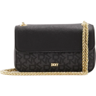 Afbeelding van DKNY Dames Crossbody tasSchoudertas Kunstleer;Leer Zwart