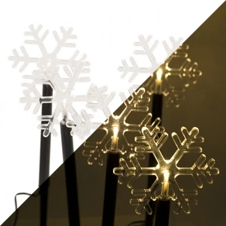 Afbeelding van Tuinsteker kerst Konstsmide 5 stuks (5 LEDs, 24 cm, Sneeuwvlok)
