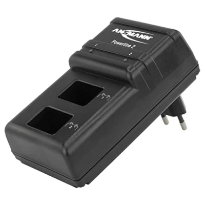 Afbeelding van ANSMANN Caricatore Powerline 2 per batterie 9V Caricabatterie intelligente doppio NiMH/NiCd e Block Carica di manutenzione indicatore LED